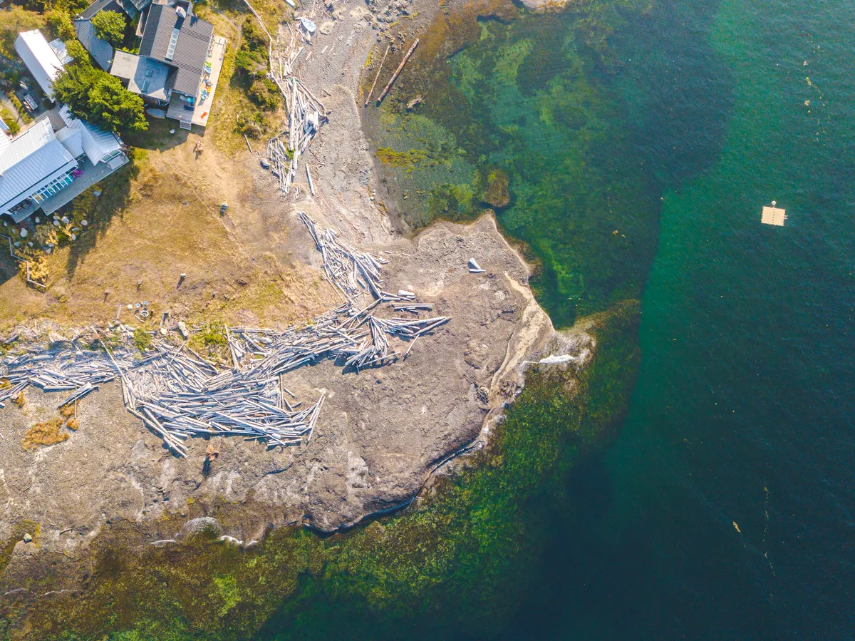 Aerial drone beach photography DJI