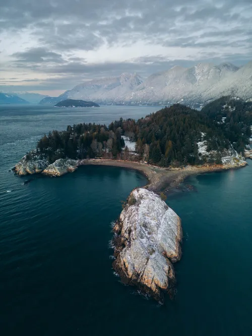 Whytecliff Park aerial winter