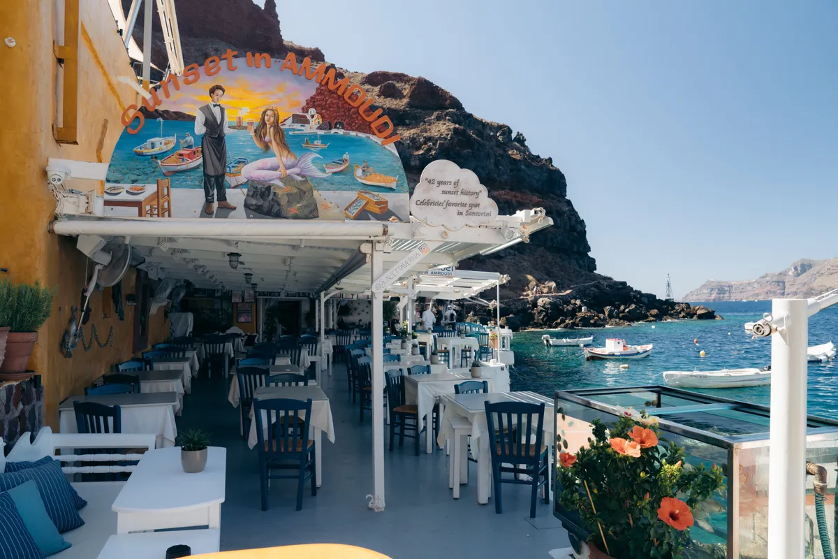 Ammoudi Bay waterfront Oia Santorini