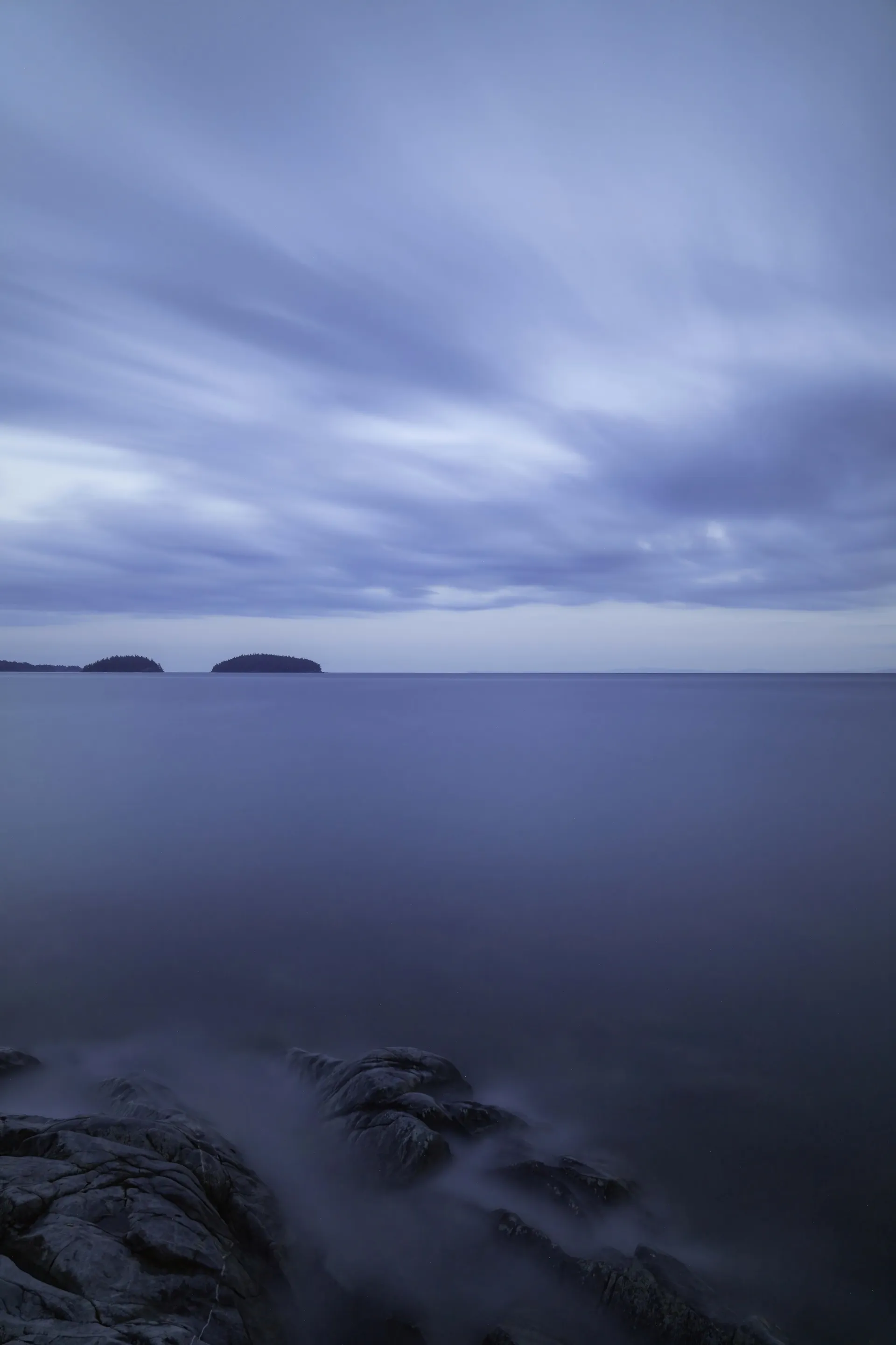 Long exposure coastal photograph, Sunshine Coast BC