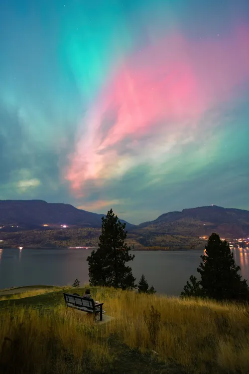 Kelowna aurora night photography
