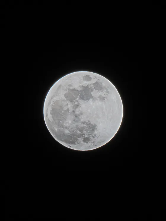 Full moon surface detail before eclipse