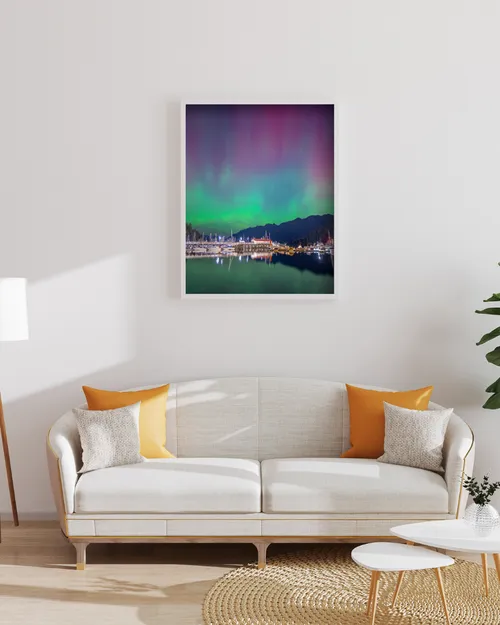 Howe Sound aurora mockup