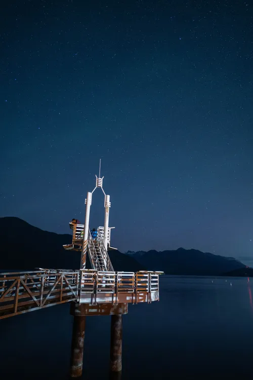 Star trail photography Porteau Cove BC